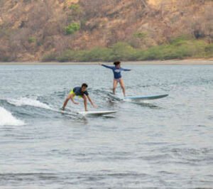 Surf lessons with an instructor from Playas del Coco to Playa Iguanita in the Gulf Papagayo