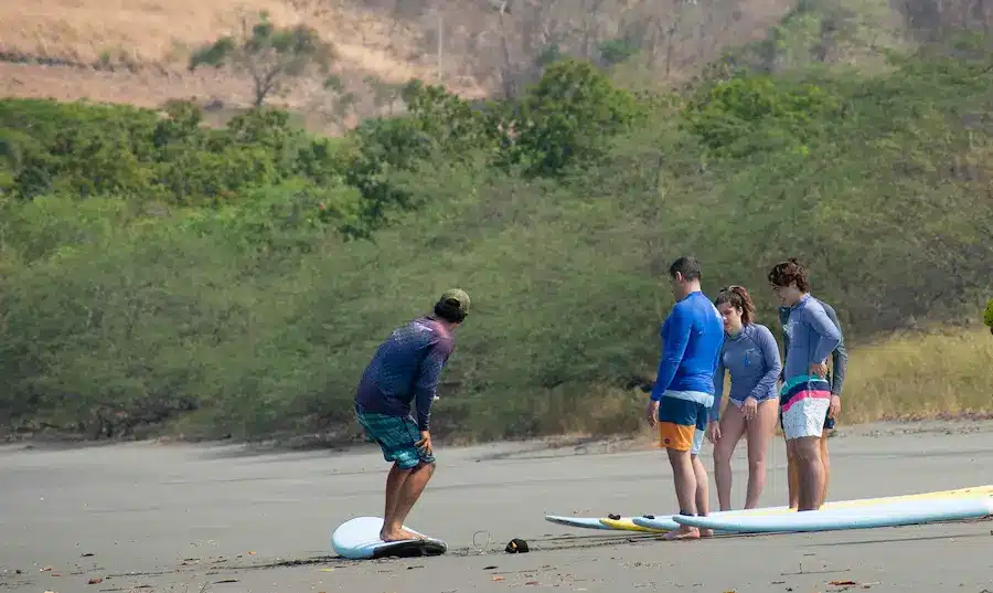 Surf lessons for beginners with Instructor from Playas del Coco