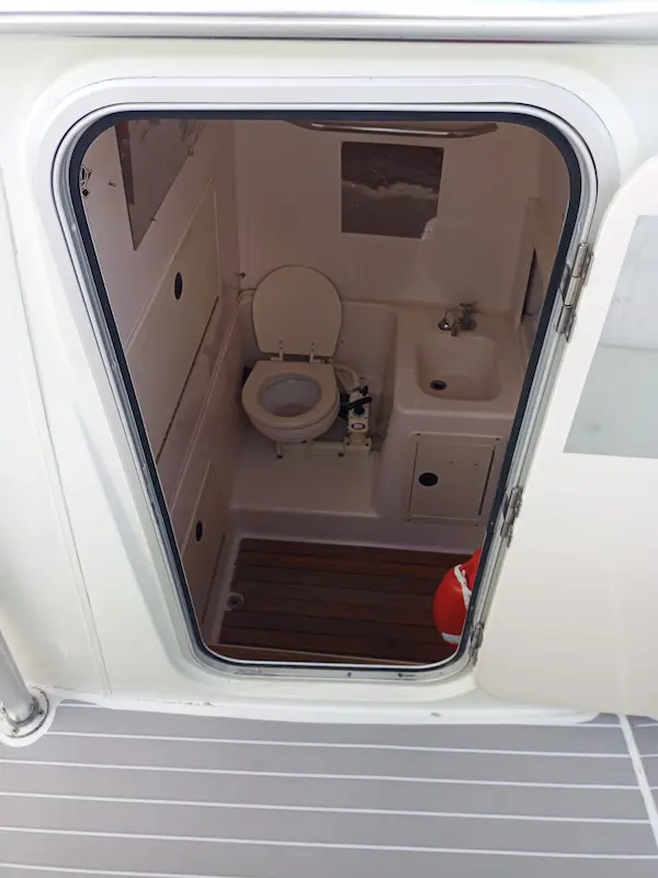 patron-boat-toilet-onboard Toilet onboard on the Patron boat