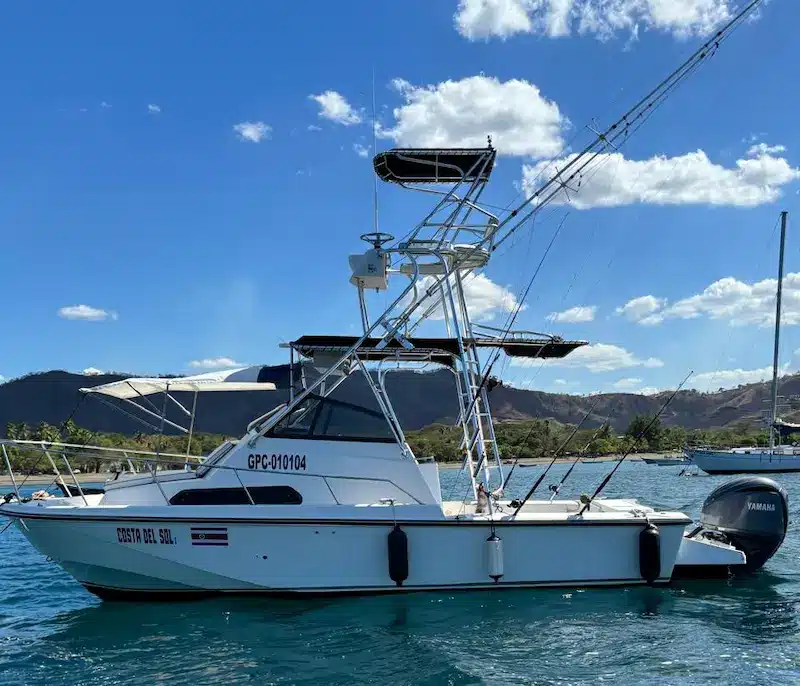 Sport fishing boat in Playas del Coco